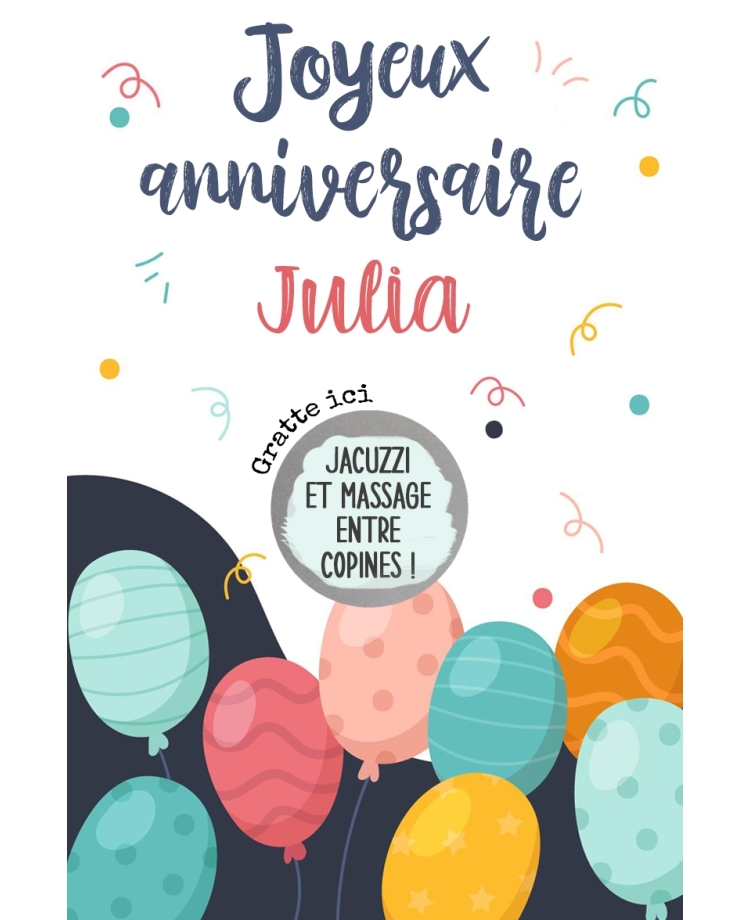 Carte à gratter "Joyeux anniversaire". carte anniversaire. carte anniversaire gratter.