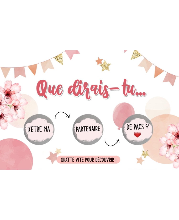 carte gratter saint valentin. Demande de pacs. demande témoin. demande marraine. demande demoiselle honneur