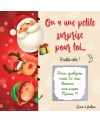 Carte à gratter surprise personnalisable. carte noel. carte annonce originale noel. carte demande originale noel