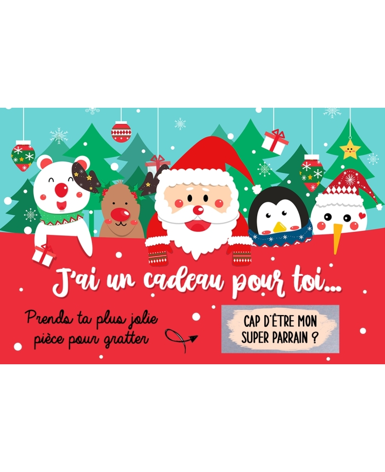 carte gratter noel, carte annonce nouvelle noel, carte cadeau noel, carte personnalisé noel, carte gratter personnalisé noel