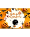 Carte à gratter Halloween "Gratte si tu n'as pas peur..." à personnaliser. carte annonce Halloween . carte Halloween