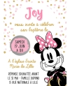carte invitation. carte bapteme. carte anniversaire enfant. carte minnie. anniversaire minnie. carte invitation gratter