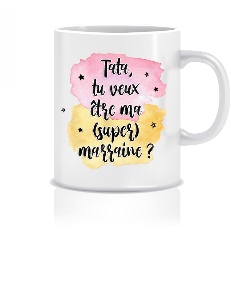 mug marraine. mug demande marraine. mug cadeau marraine. cadeau original marraine