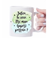 Mug "tu veux être mon parrain, ma marraine" personnalisable. demande parrain. demande marraine. mug parrain. mug marraine
