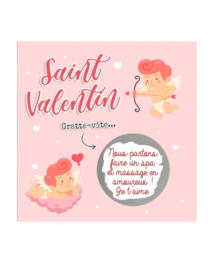 carte saint valentin. carte amoureux. carte amour. carte gratter saint valentin. saint valentin original