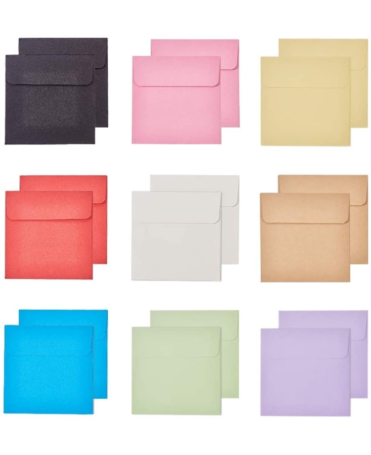 Petite enveloppe de couleur 10cm x 10cm