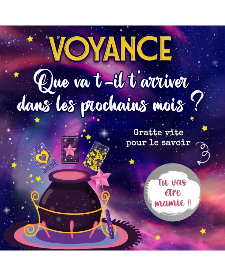 carte voyance. carte gratter original. carte annonce mamie. tu vas etre mamie. tu vas etre tata. annonce grossesse