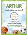invitation sport. invitation foot. anniversaire foot. invitation anniversaire enfant. carte invitation enfant. carte enfant.