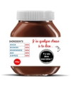 Étiquette autocollante. Étiquette nutella. Étiquette grossesse nutella. Étiquette témoin nutella.