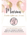 invitation anniversaire ballon. carte invitation adulte. carte adulte. invitation original. invitation fête 20 ans