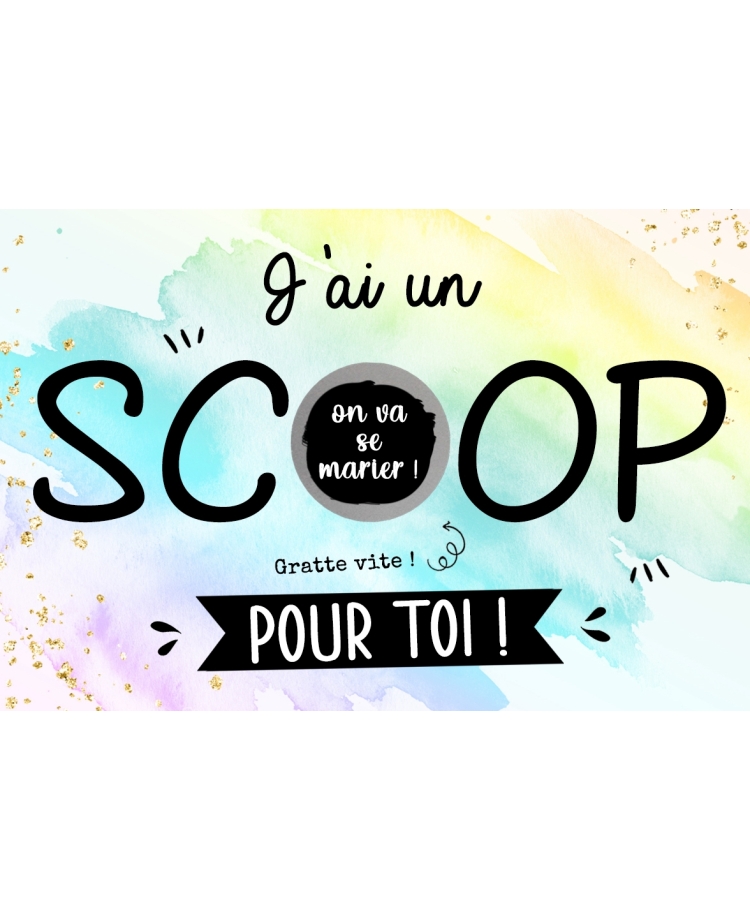 carte gratter, carte annonce mariage, carte annonce grossesse, carte gratter personnalisé. carte on va se marier
