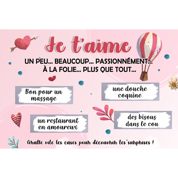 Carte à gratter "Je t