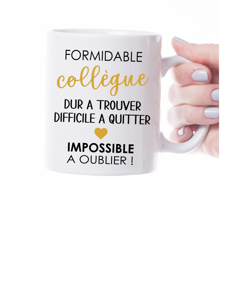 mug Formidable collègue. mug collègue. mug départ retraite. mug collègue travail. mug travail. cadeau collègue
