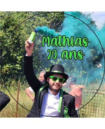 Mathias - 40 étiquettes 6.9cm de diamètre