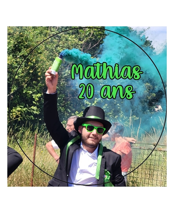 Mathias - 40 étiquettes 6.9cm de diamètre