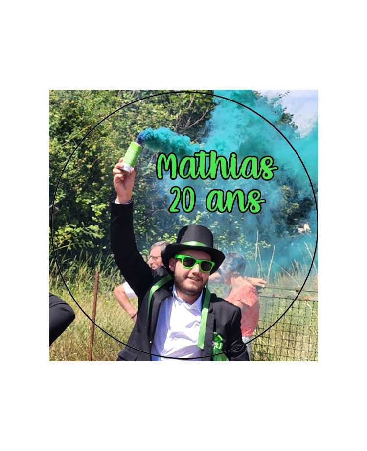 Mathias - 40 étiquettes 6.9cm de diamètre