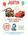 invitation cars. anniversaire garçon. invitation anniversaire enfant. carte invitation enfant. carte enfant cars. carte gratter