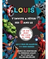 invitation Marvel. anniversaire carte. invitation anniversaire enfant. carte invitation enfant. carte enfant Marvel.