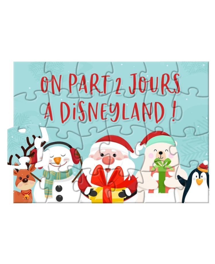 Puzzle spécial noël. cadeau noël. puzzle noël. puzzle disneyland. cadeau noël. surprise noël