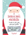 Carte à gratter noël ATSEM, Maîtresse, Nounou. cadeau noel maitresse