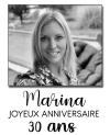 Etiquette bouteille champagne anniversaire. étiquette fête. étiquette noir et blanc. étiquette personnalisé. étiquette photo