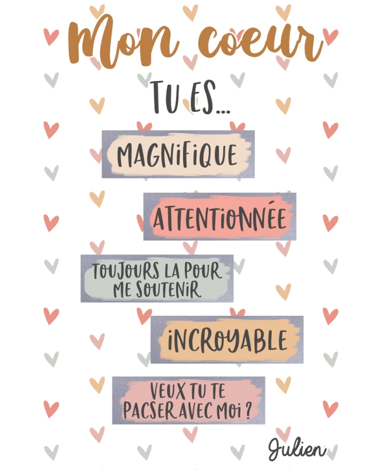 carte saint valentin. cadeau amoureux. carte je t'aime. cadeau saint valentin. demande pacs. demande mariage