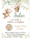 carte invitation. carte baptême. carte anniversaire enfant. carte ourson. anniversaire ourson. carte invitation gratter.