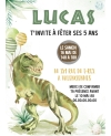 carte invitation. carte baptême. carte anniversaire enfant. carte t rex. anniversaire dinosaure, carte invitation gratter.