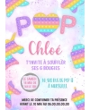 carte invitation. carte baptême. carte anniversaire enfant. carte pop it. anniversaire pop it, carte invitation gratter.