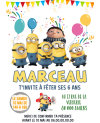 carte invitation. carte fête enfant. carte anniversaire minions. anniversaire fille garçon. carte invitation gratter.