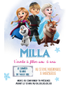 carte invitation. carte anniversaire fille. carte reine neiges. anniversaire reine des neiges, carte invitation gratter.