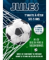 carte invitation. carte anniversaire enfant. carte football. anniversaire football, carte invitation gratter.