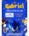 carte invitation. carte anniversaire enfant. carte sonic. anniversaire sonic, carte invitation gratter.