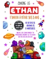 carte invitation. carte anniversaire enfant. carte Among Us. anniversaire Among Us, carte invitation gratter.