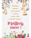 carte planter Noël. carte planter graine meilleurs voeux. carte planter Noël ou nouvelle année.
