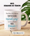 Mug "C'est l'heure de préparer ton plus beau nœud pap'" - demande témoin - personnalisable. mug témoin