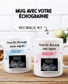 Mug annonce de grossesse échographie. annonce grossesse originale. mug parrain marraine