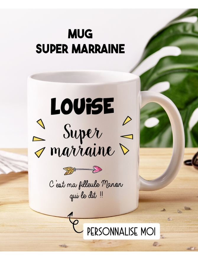 Mug marraine. Cadeau marraine. Demande marraine