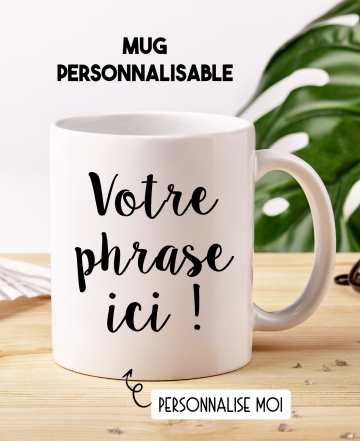 Mug personnalisable - couleur et police au choix