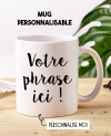 Mug personnalisable - couleur et police au choix