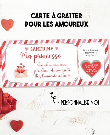 cadeau saint valentin. carte gratter amour. carte déclaration amour. demande mariage. demande pacs originale.