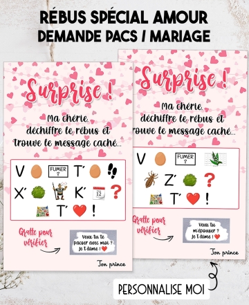 Rébus "amour" à déchiffrer pour demande en mariage ou en pacs. rébus amour demande pacs. rébus amour demande mariage.