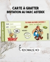 Carte à gratter. carte Asterix. carte gratter Asterix. invitation Asterix. voyage à Asterix