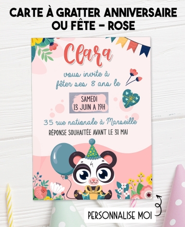carte invitation. carte baptême. carte anniversaire enfant. carte enfant. anniversaire mignon. carte invitation gratter.