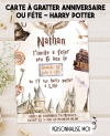 invitation Harry potter. anniversaire garçon. invitation anniversaire enfant. carte invitation enfant. carte enfant Harry potter