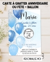 invitation anniversaire ballon bleu. carte invitation adulte. carte adulte. invitation original. invitation fête 20 ans
