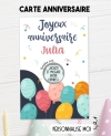 Carte à gratter "Joyeux anniversaire". carte anniversaire. carte anniversaire gratter.