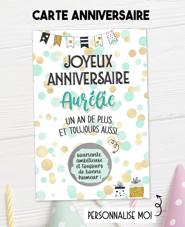 carte anniversaire. carte anniversaire gratter. carte cadeau fête. carte cadeau anniversaire. carte un an de plus