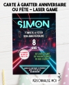 carte anniversaire laser game. anniversaire laser game. fete anniversaire enfant