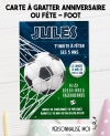 carte invitation. carte anniversaire enfant. carte football. anniversaire football, carte invitation gratter.
